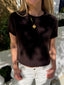 The Short Sleeve Knit - Chocolate