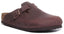 Birkenstock Boston NL sandales en cuir pour hommes en brun foncé