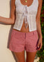 Polly Shorts - Red Gingham