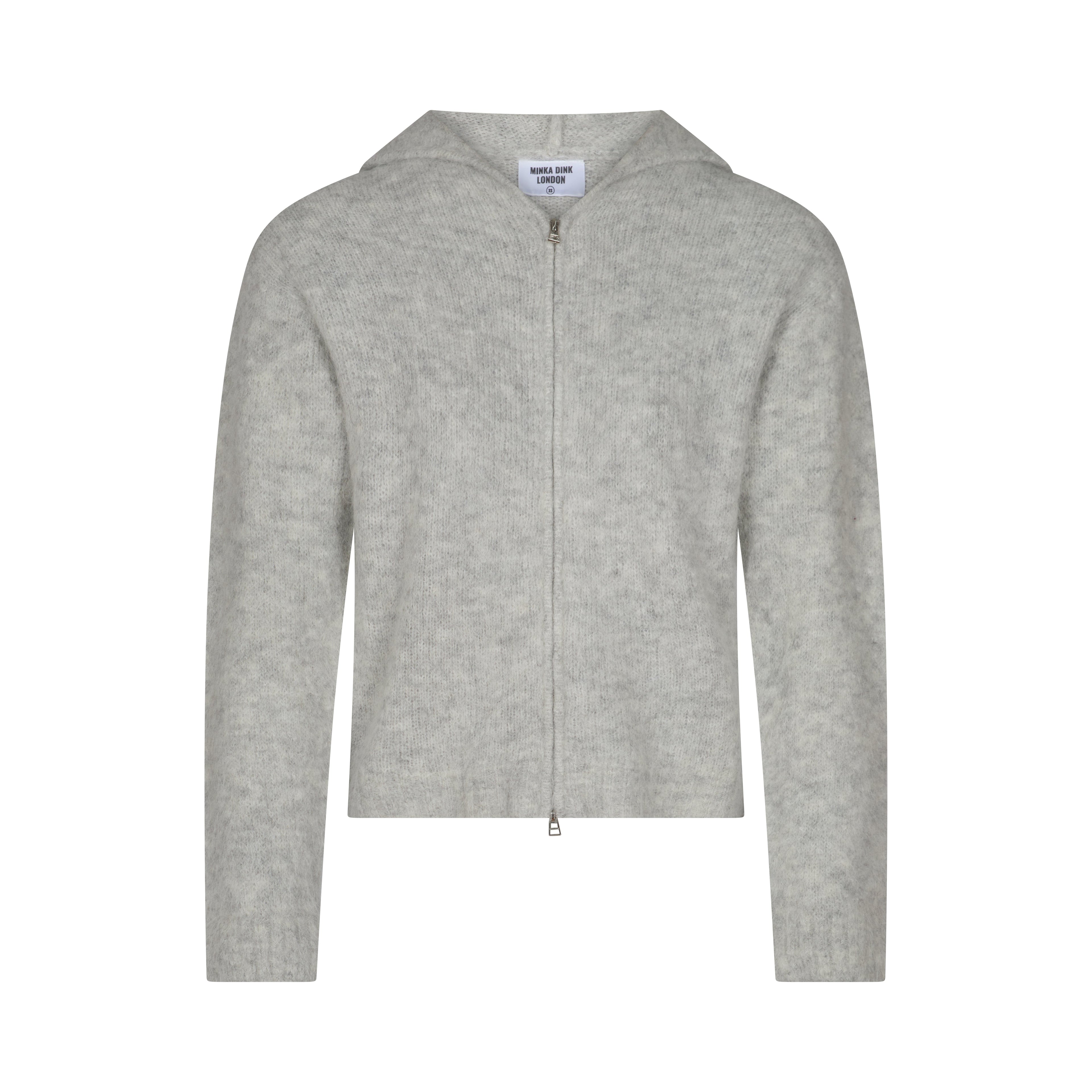 Dual Zip Hoodie - Light Grey