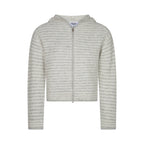 Dual Zip Hoodie - Grey Stripe