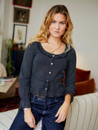 Ines Blouse - Black Polka Dot (Long Sleeve)