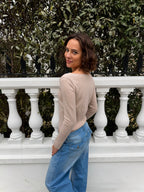 Mia Knit Top - Beige