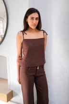 Arla Top - Brown