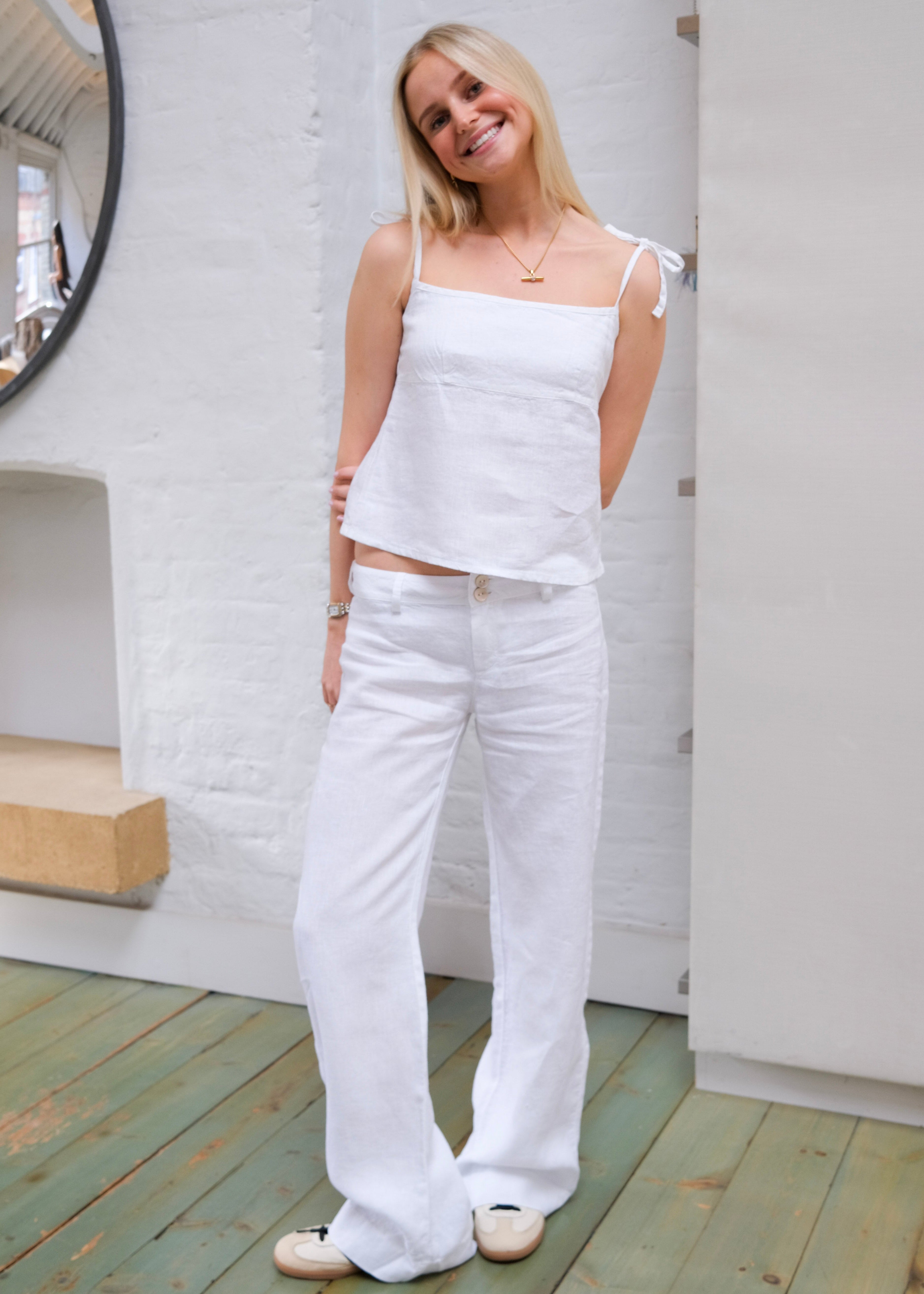 Arla Linen Co-Ord - White Main image