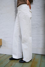 Nina Jeans - White & Brown