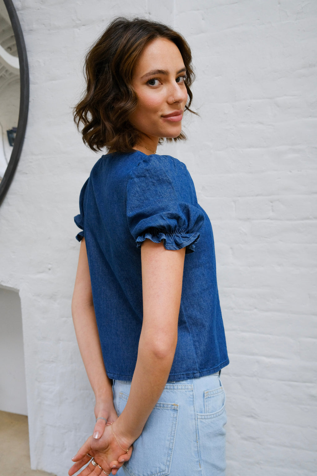 Perdie Blouse - Indigo
