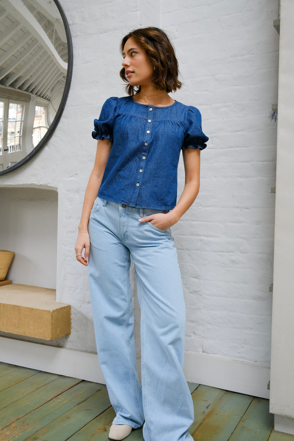 Perdie Blouse - Indigo