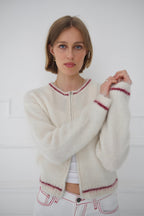 Dual Zip Jumper - Cream
