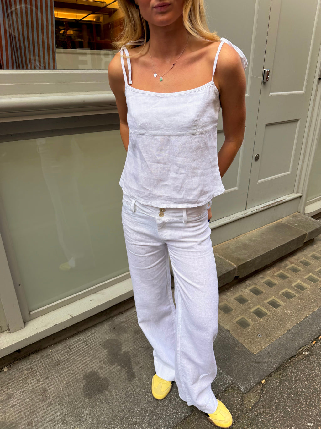 Arla Linen Trousers - White