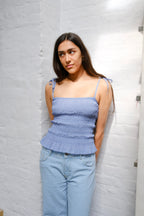 Esme Cami Top - Blue Check