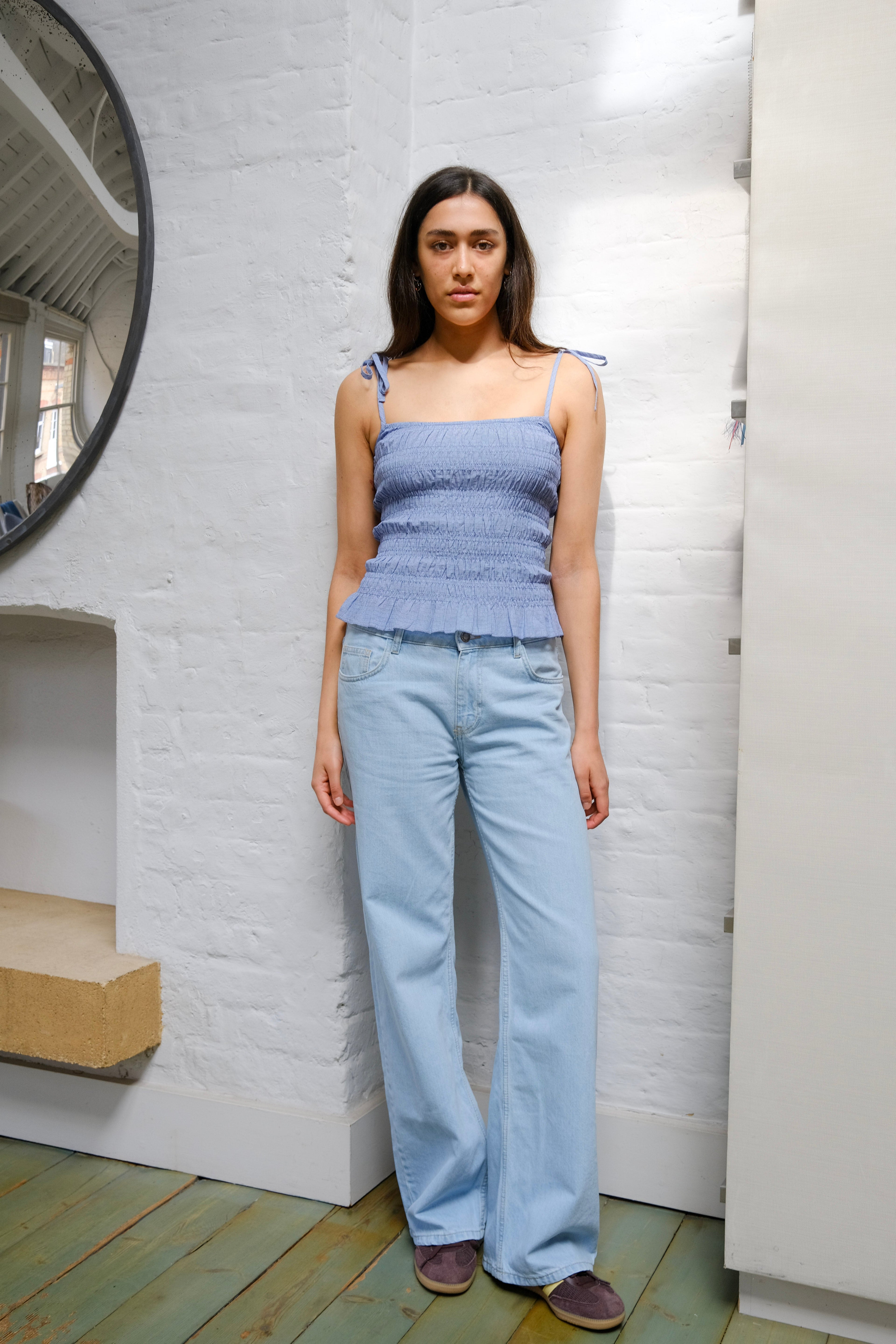 Esme Cami Top - Blue Check