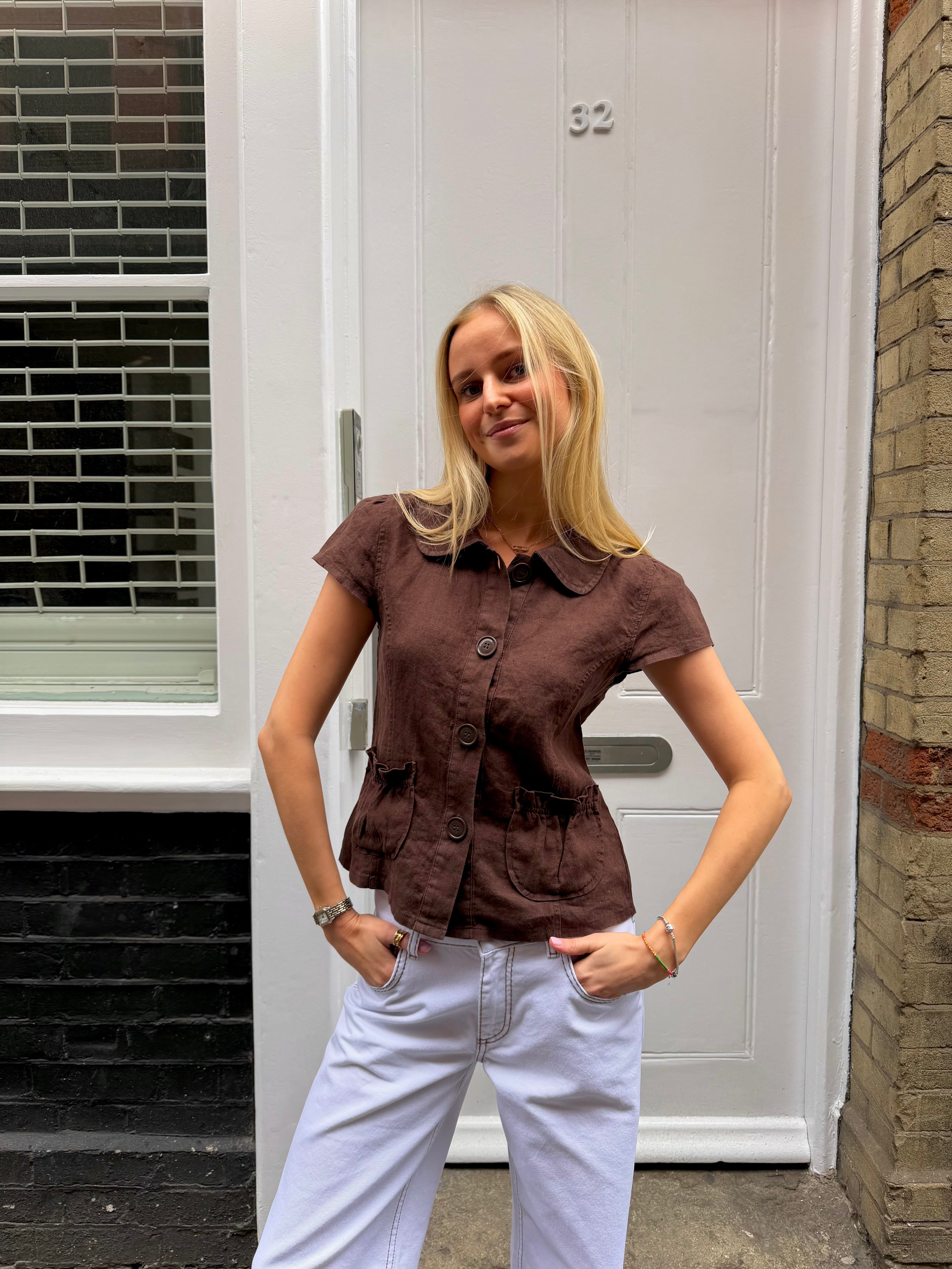Margot Top - Brown Secondary image