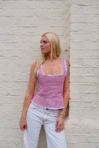 Lola Top - Red Gingham