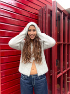 Dual Zip Hoodie - Light Grey