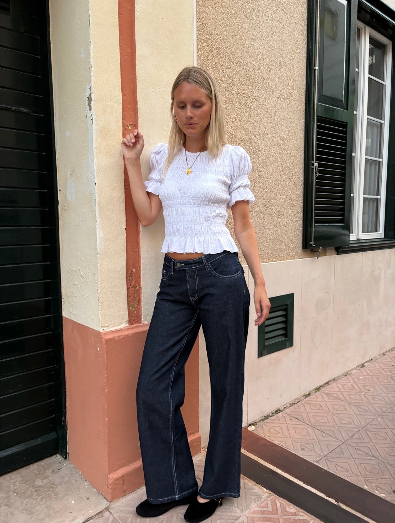 Nina Jeans - Indigo & White Secondary image