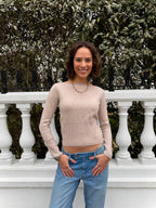 Mia Knit Top - Beige