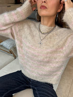 Cara Jumper - Beige & Pink