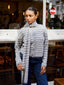 Evie Cardigan - Grey Stripe