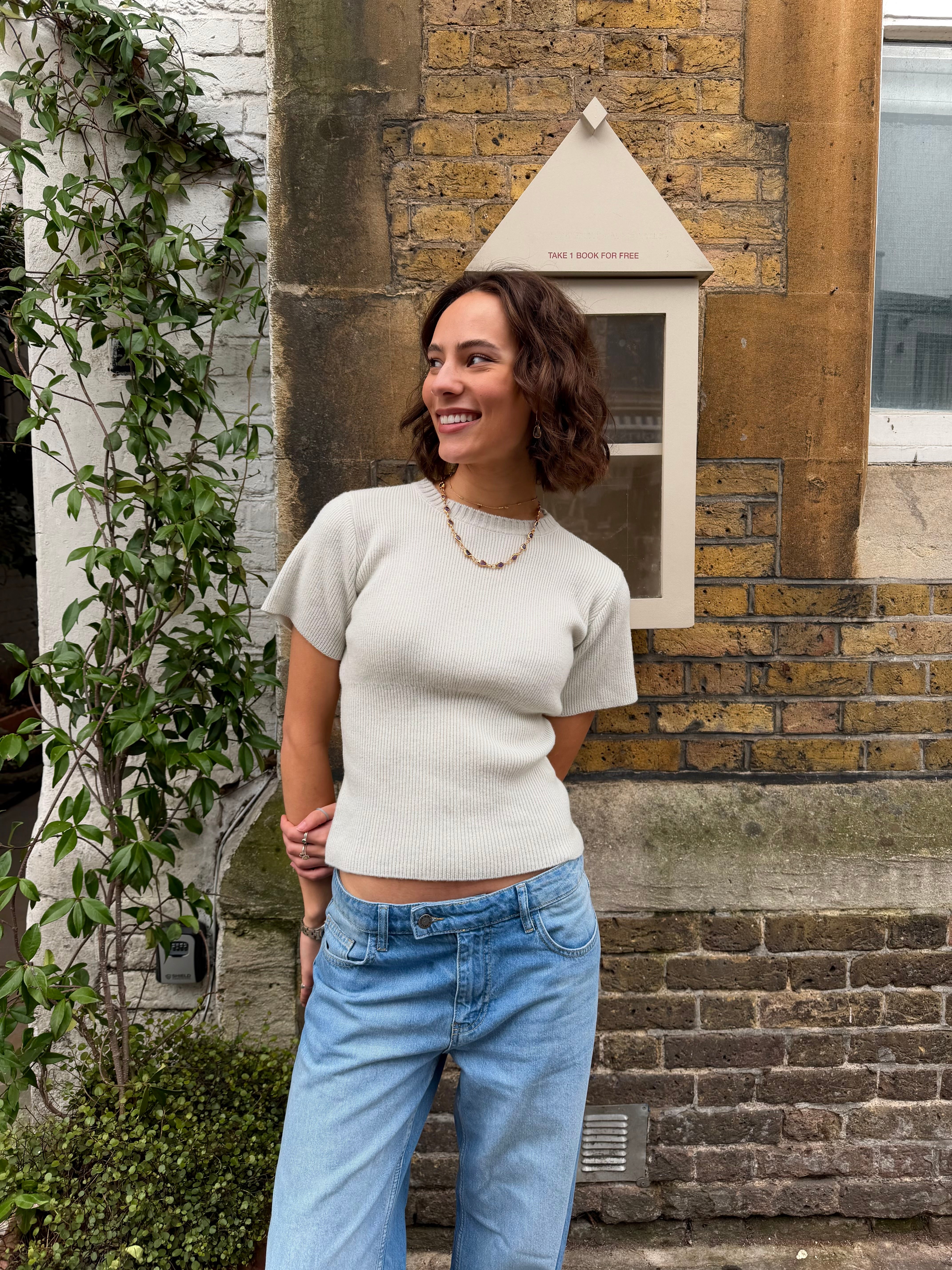 Sofie Knit Top - Duck Egg Main image