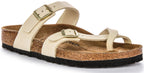 Birkenstock Mayari Sandales en cuir suédé pour femmes en beige