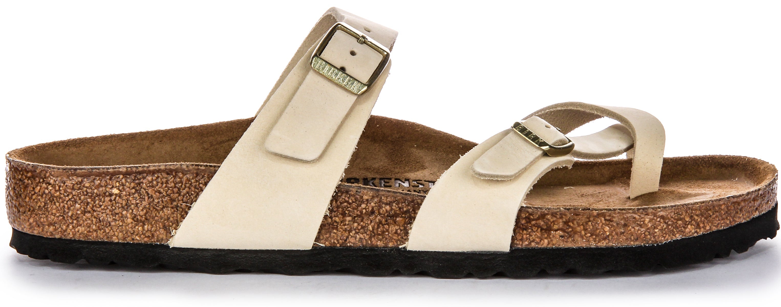 Birkenstock Mayari Sandales en cuir suédé pour femmes en beige Secondary image