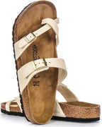 Birkenstock Mayari Sandales en cuir suédé pour femmes en beige