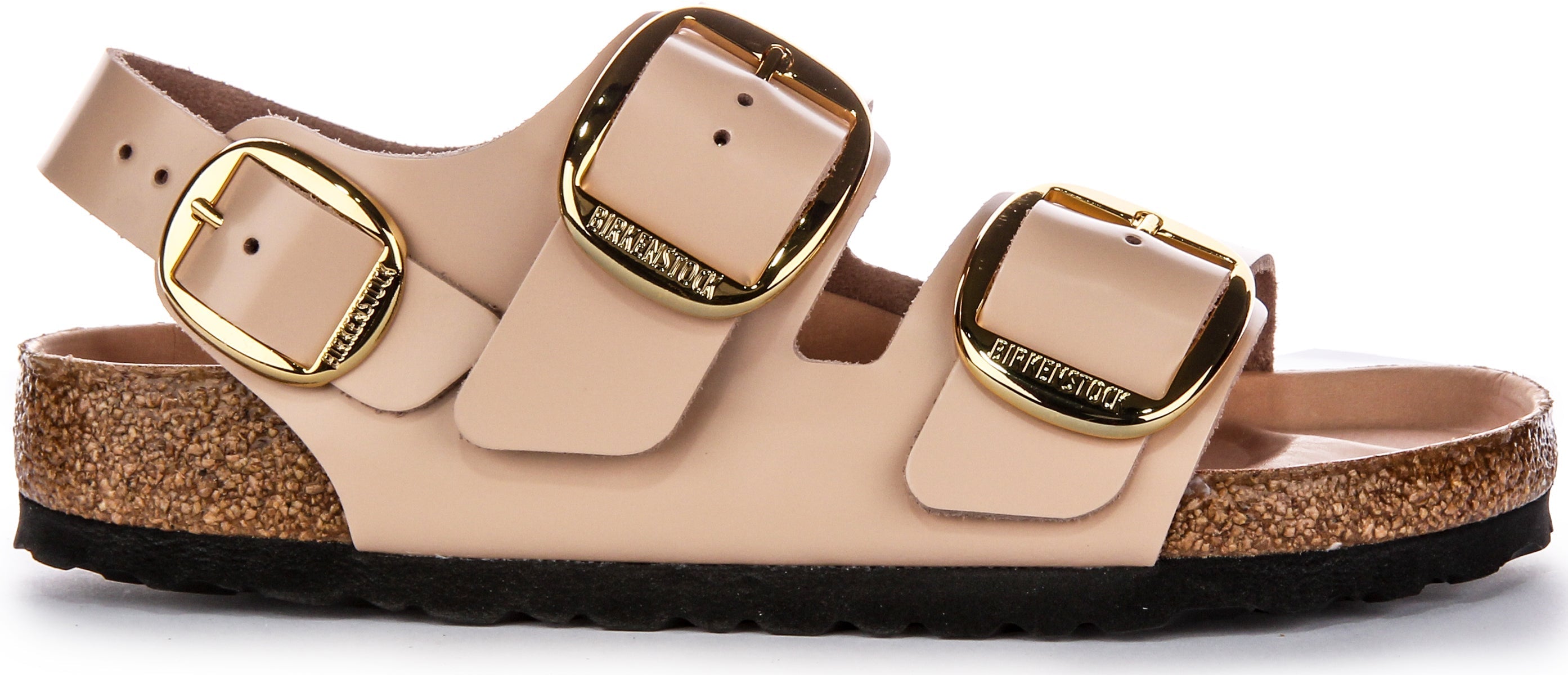 Birkenstock Milano Big Buck Elegant Pin Sandales en cuir beige Secondary image