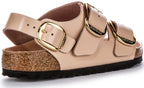 Birkenstock Milano Big Buck Elegant Pin Sandales en cuir beige