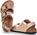 Birkenstock Milano Big Buck Elegant Pin Sandales en cuir beige