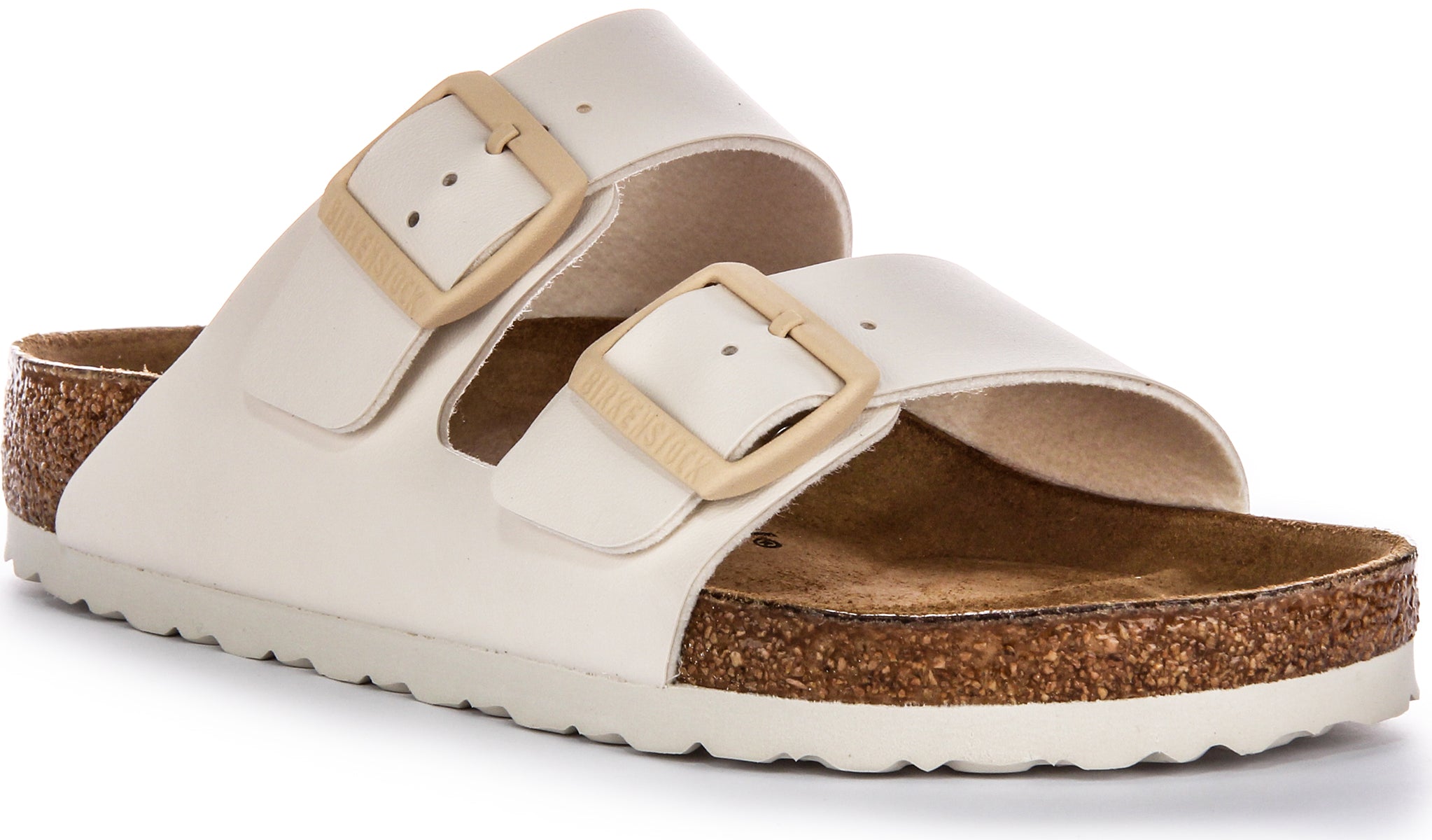 Birkenstock Arizona BS Sandales en Birko Flor à Deux Brides Réglables en Beige Main image