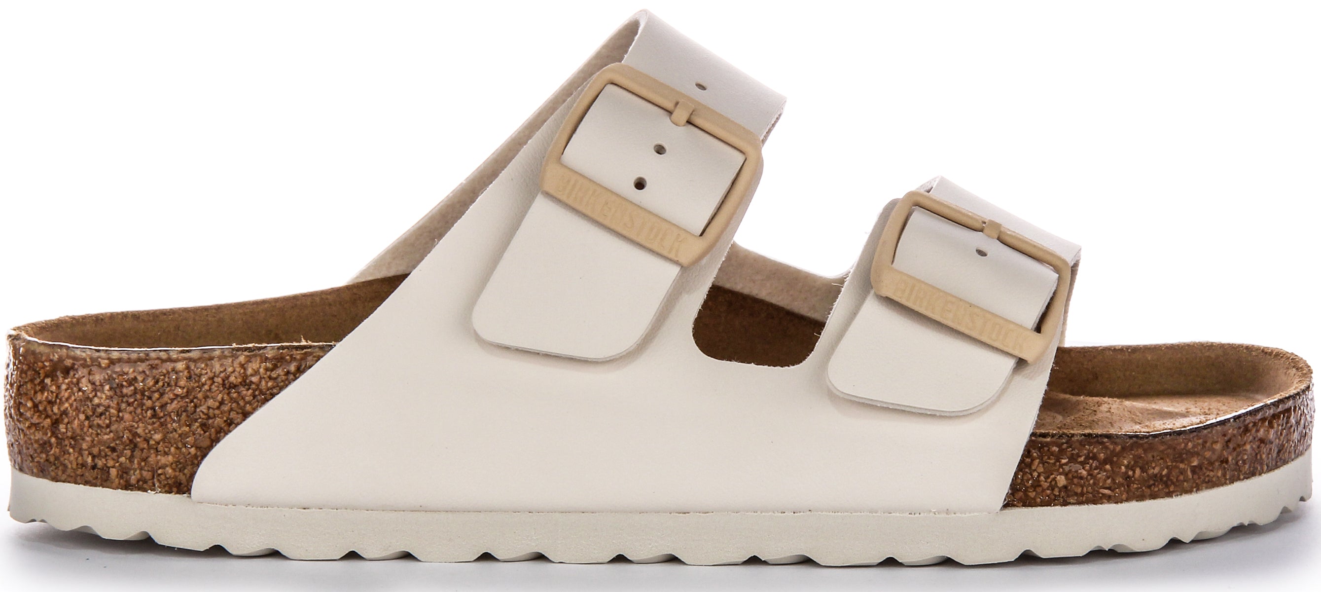 Birkenstock Arizona BS Sandales en Birko Flor à Deux Brides Réglables en Beige Secondary image