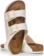 Birkenstock Arizona BS Sandales en Birko Flor à Deux Brides Réglables en Beige