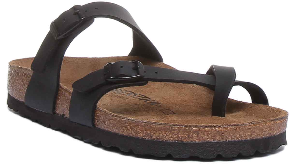 Birkenstock Mayari Sandale électrique à lanières métalliques pour femmes dans noire Main image