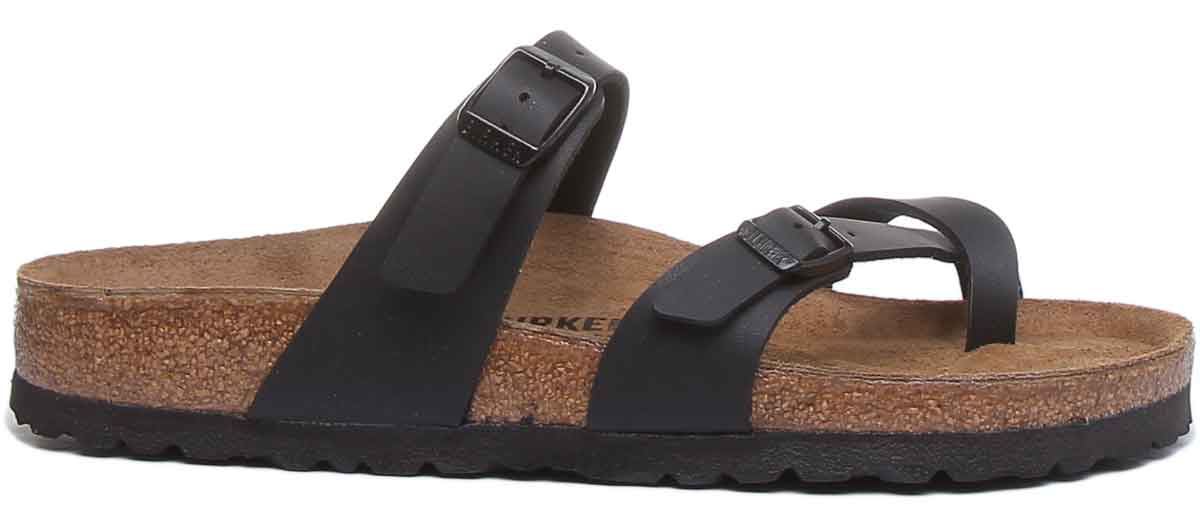 Birkenstock Mayari Sandale électrique à lanières métalliques pour femmes dans noire Secondary image