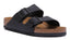 Birkenstock Arizona Sandale Birko Flor en noir à double lanière poure