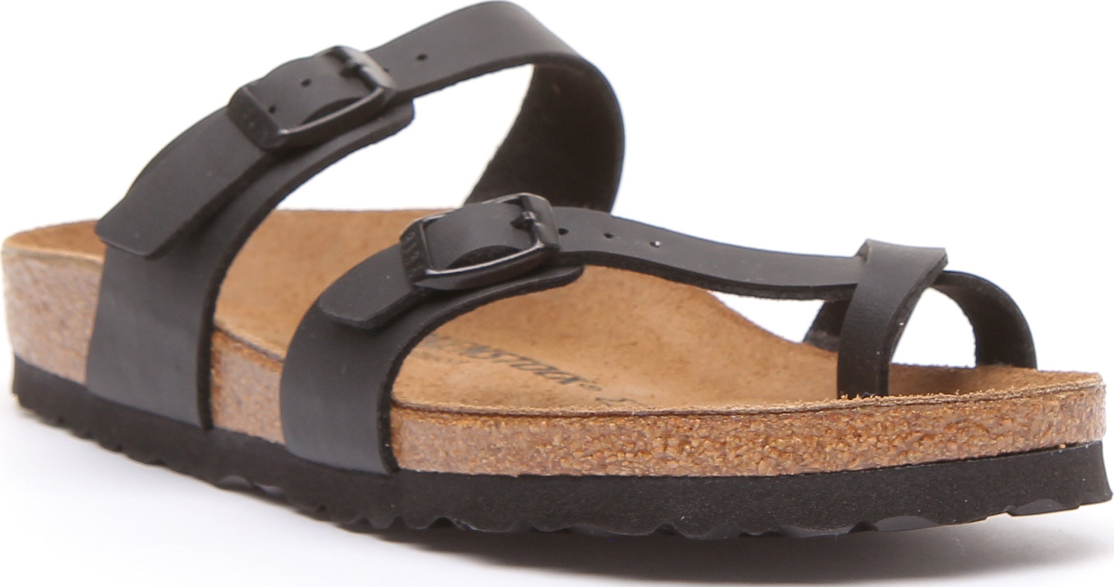 Birkenstock Mayari Sandales à lanières en cuir nubuck pour femmes en noir Main image