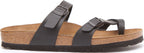 Birkenstock Mayari Sandales à lanières en cuir nubuck pour femmes en noir