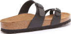 Birkenstock Mayari Sandales à lanières en cuir nubuck pour femmes en noir