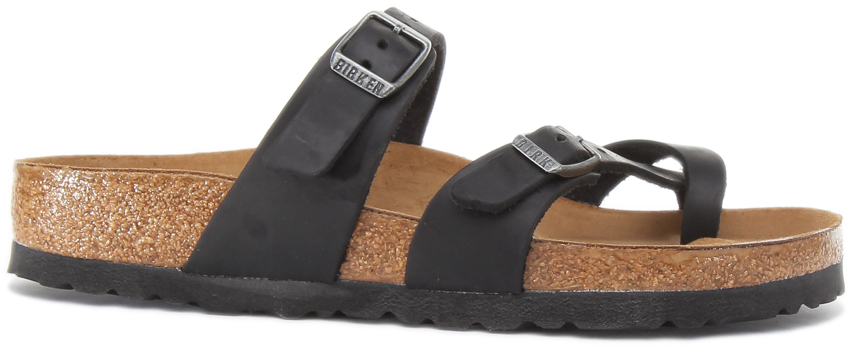 Birkenstock Mayari Sandales à lanières en cuir huilé pour femmes en noir Secondary image