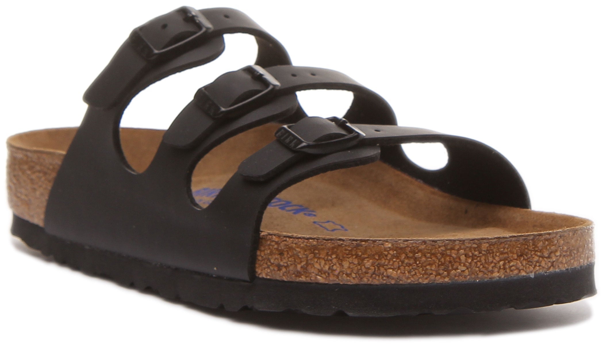 Birkenstock Florida Sandales Birko Flor à trois lanières pour femmes en noir Main image