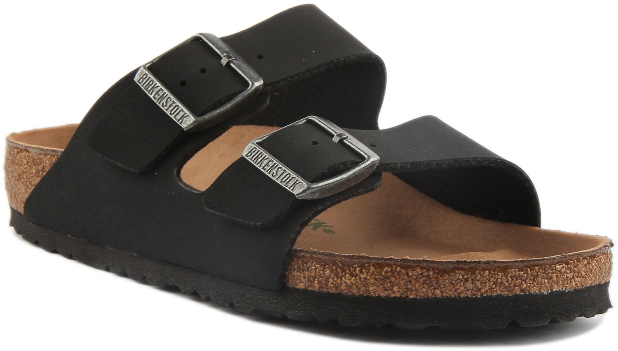 Birkenstock Arizona Vegan Sandales pour femmes en Birko Flor en noir Main image