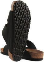 Birkenstock Arizona Vegan Sandales pour femmes en Birko Flor en noir