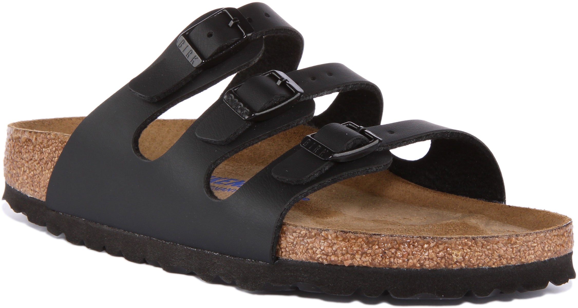 Birkenstock Florida Sandales Birko Flor à trois lanières pour femmes en noir Main image