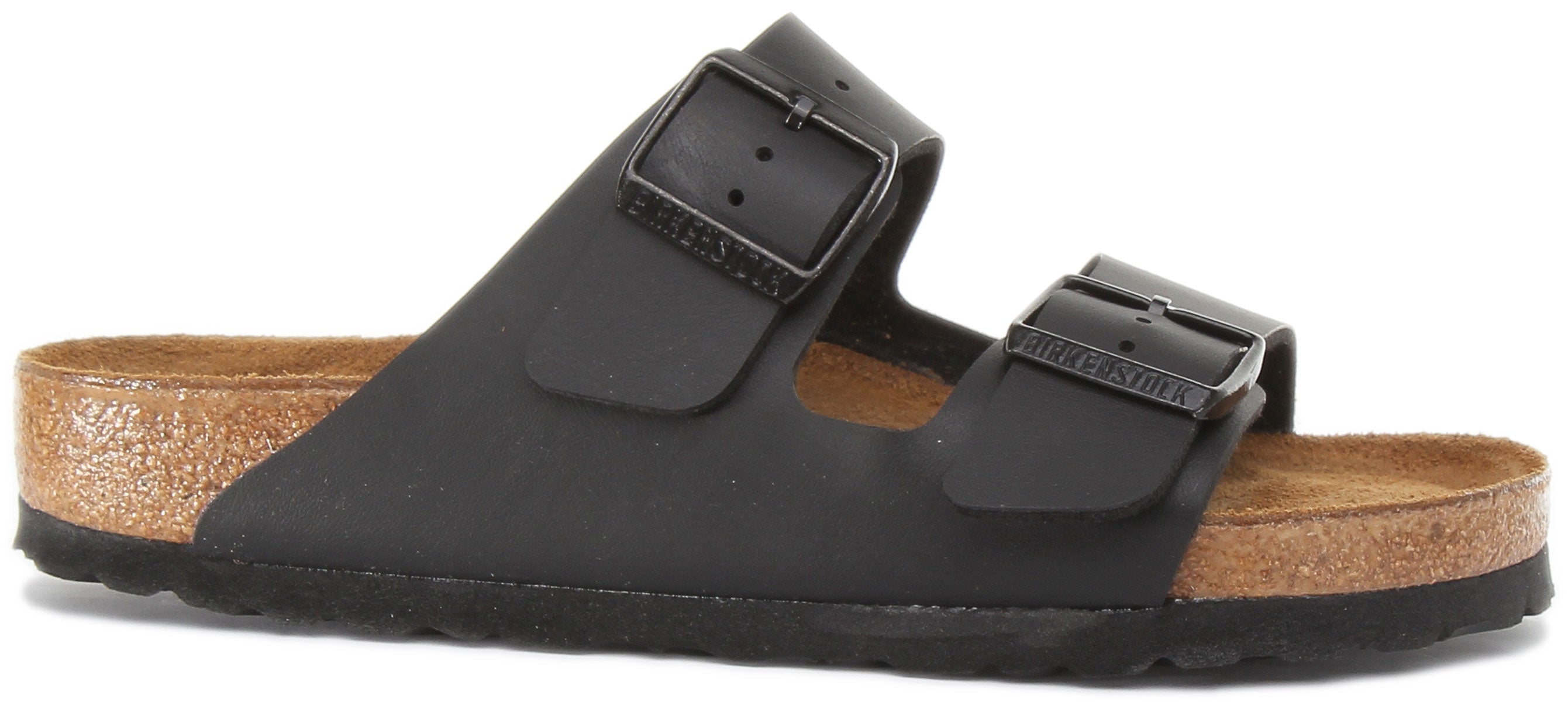 Birkenstock Arizona Sandales Birko Flor à double lanière poures en noir Secondary image