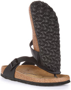 Birkenstock Gizeh Sandales de style tong Birko Flor pour femmes en noir