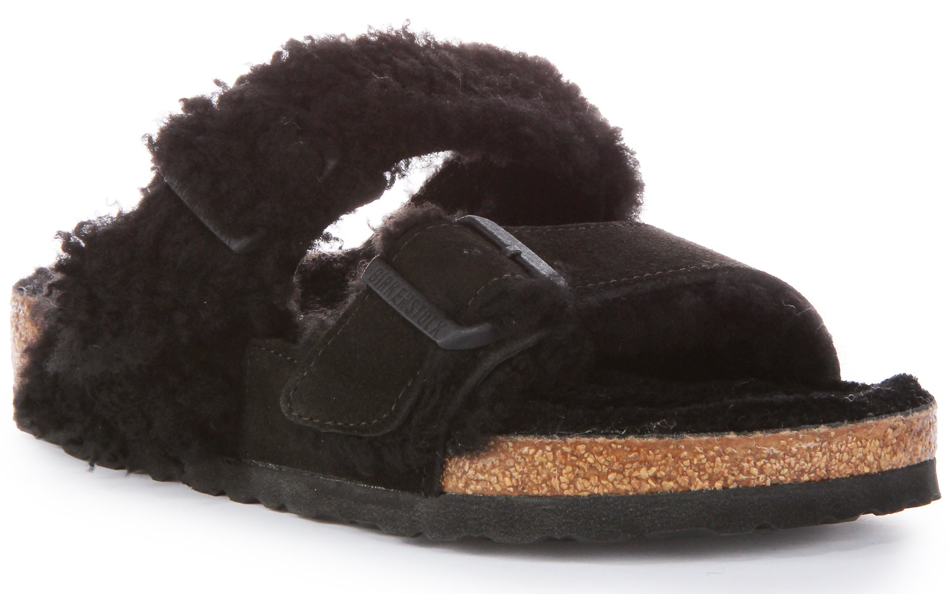 Sandales en cuir Birkenstock Arizona Split noir pour femmes Main image