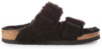 Sandales en cuir Birkenstock Arizona Split noir pour femmes