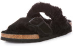 Sandales en cuir Birkenstock Arizona Split noir pour femmes