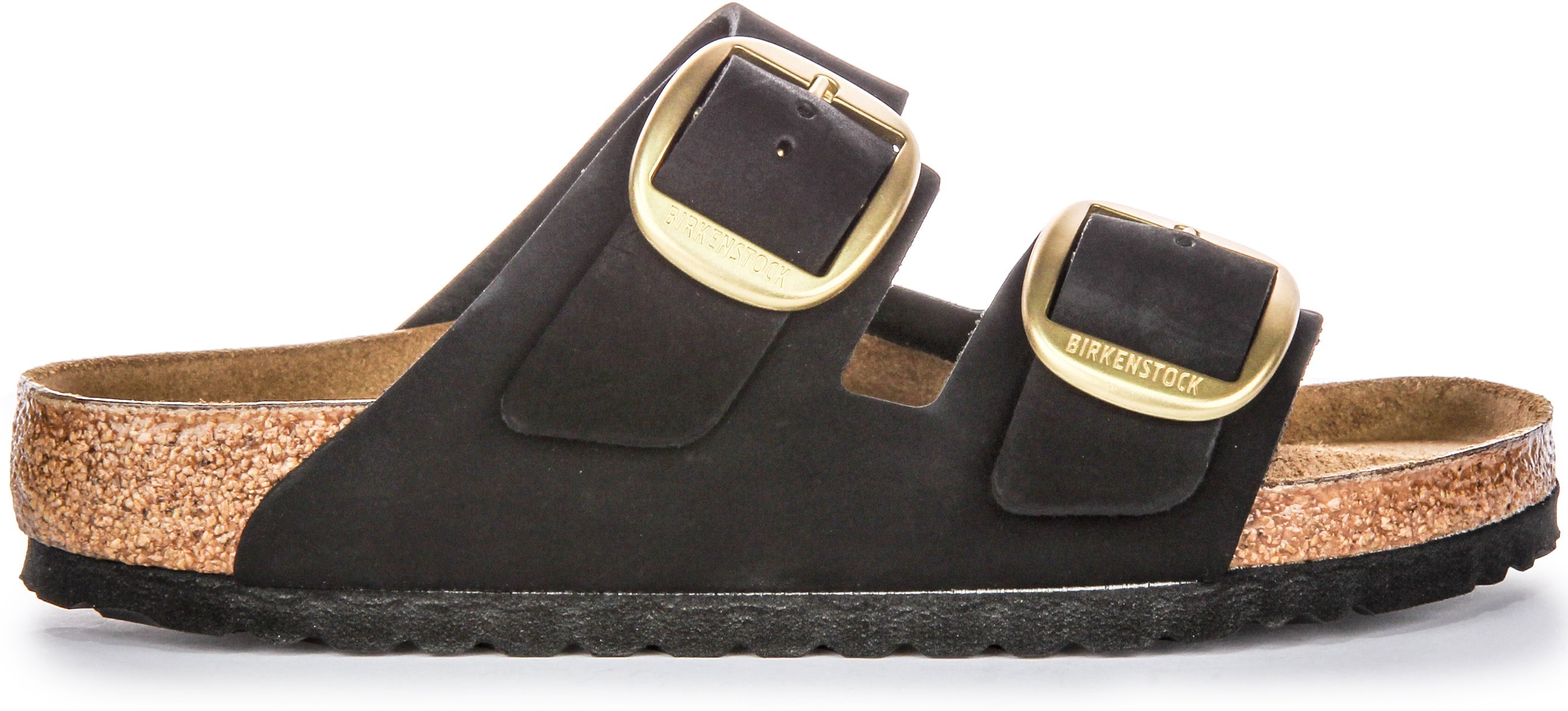 Birkenstock Arizona Big Buckle Sandales en cuir suédé pour femmes en noir Secondary image